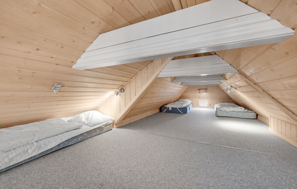 Einige der 15 Schlafgelegenheiten befinden sich im Luxusferienhaus Nr. 675 auf dem ausgebauten Dachboden