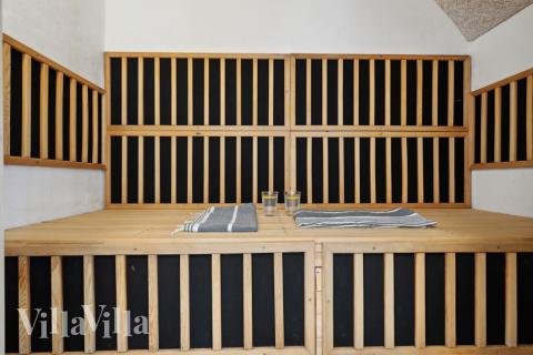 Genießen Sie die heiße Sauna im Luxusferienhaus Nr. 678 für 16 Personen