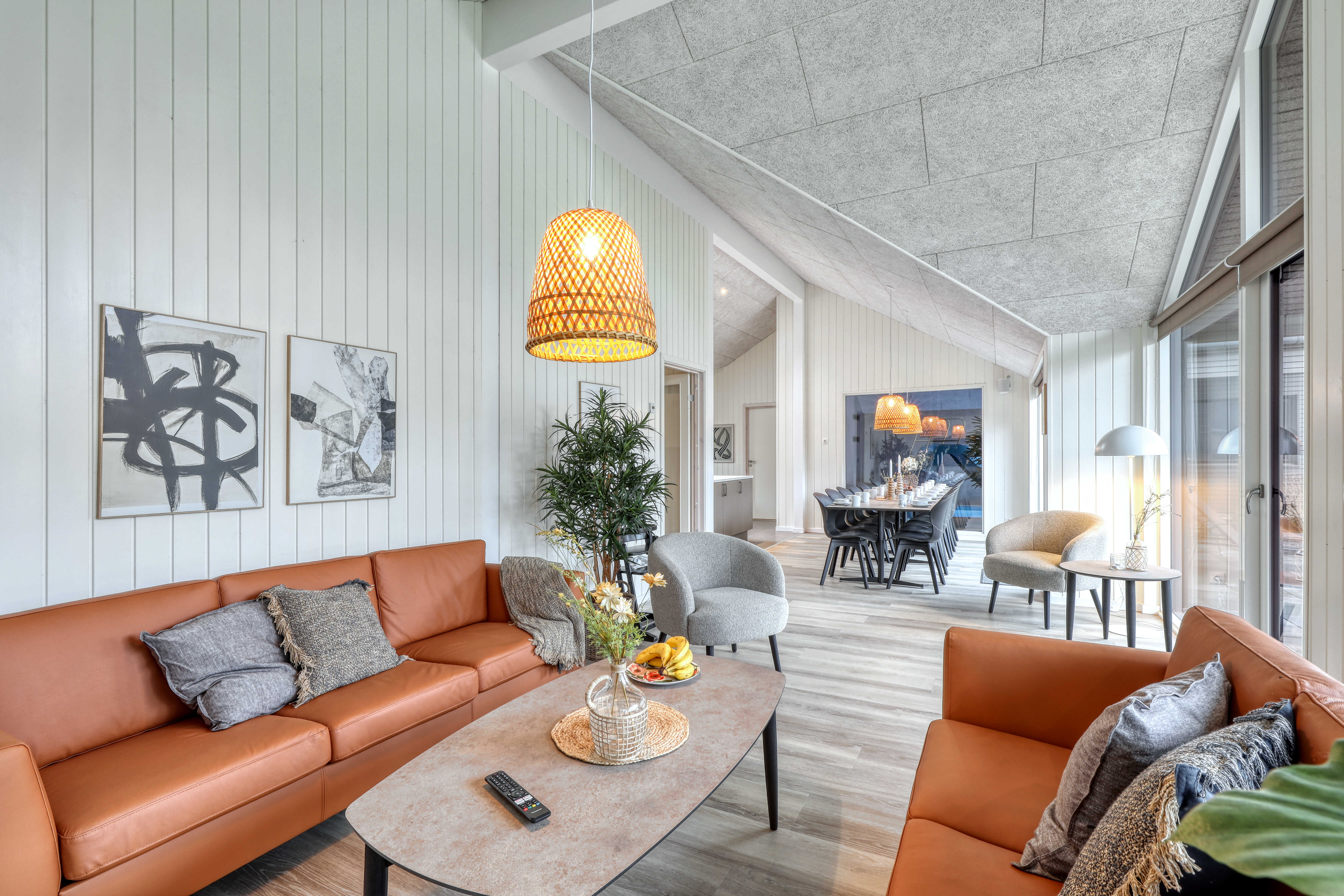 Die Couchecke im Luxusferienhaus Nr. 770 in Deutschland.