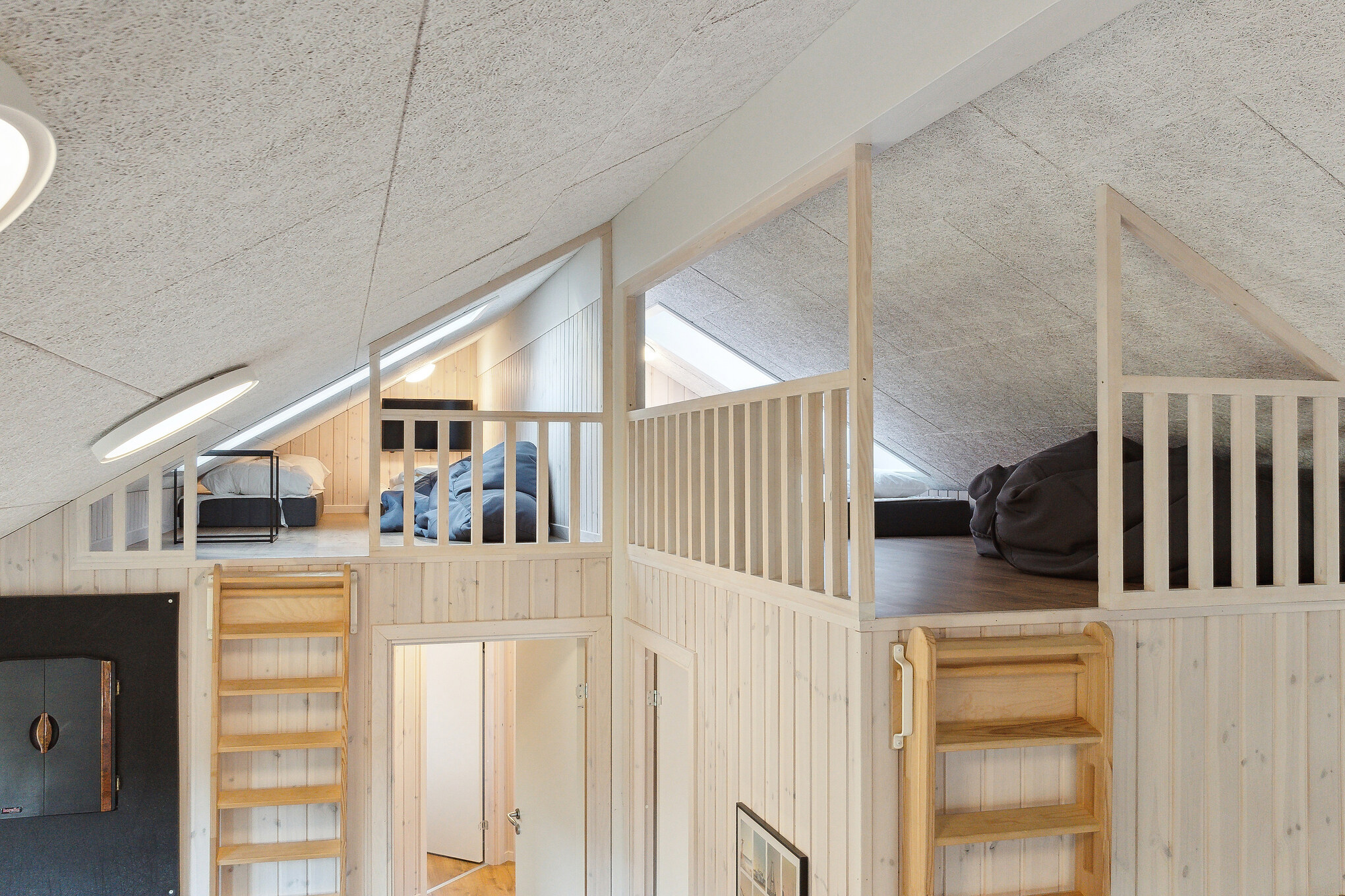 Einige der 18 Schlafgelegenheiten befinden sich im Luxusferienhaus Nr. 597 auf dem ausgebauten Dachboden