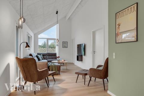 In der Sofalandschaft des Ferienhauses Nr. 692 kann man es richtig gemütlich machen.