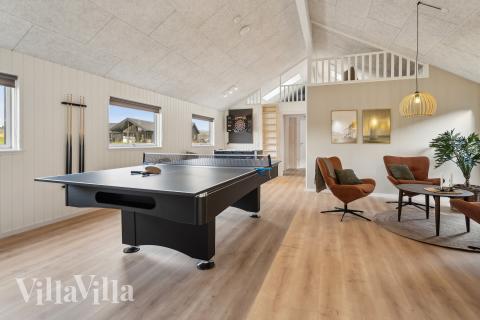 Neben den vielen schönen Stunden, die man im Poolbereich des Hauses verbringen kann, bietet das Luxusferienhaus 663 auch Spielevergnügen bei Billard/Tischtennis und Darts