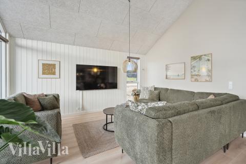 Die Couchecke im Luxusferienhaus Nr. 663 in Südjütland.