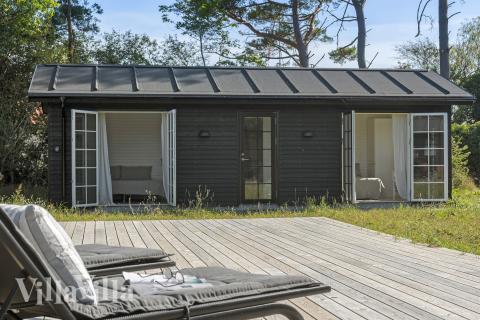 Große Terrasse am Luxusferienhaus Nr. 693 in Nordseeland.