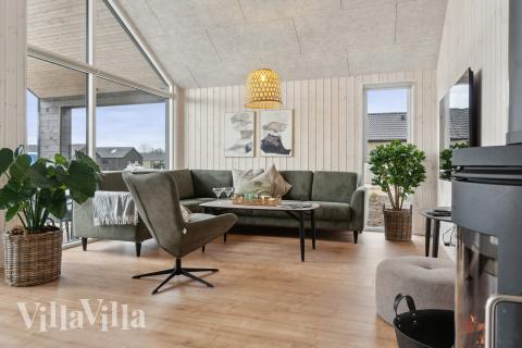 Die Couchecke im Luxusferienhaus Nr. 655 in Fünen und seine Inseln.