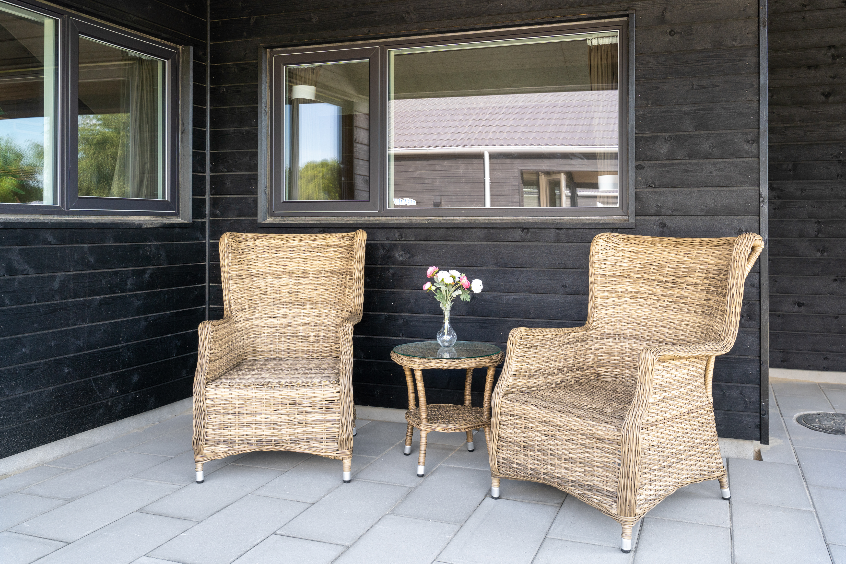 Das Luxusferienhaus Nr. 667 hat eine tolle Terrasse, die mit hochwertigen Gartenmöbeln für 18 Personen ausgestattet ist.