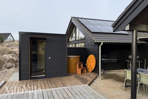 Die Sauna im Luxusferienhaus Nr. 348.