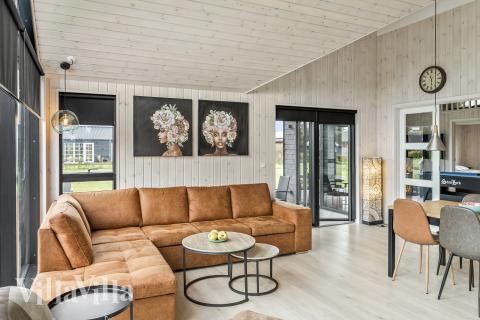 Die Couchecke im Luxusferienhaus Nr. 625 in Lolland/Falster/Mön.