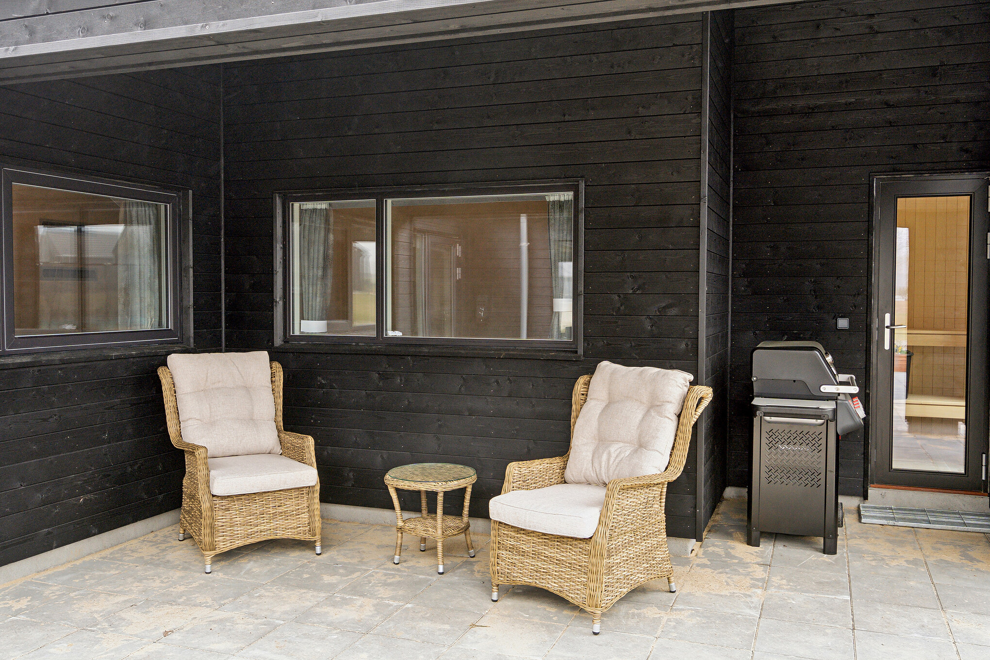Das Luxusferienhaus Nr. 664 hat eine tolle Terrasse, die mit hochwertigen Gartenmöbeln für 16 Personen ausgestattet ist.