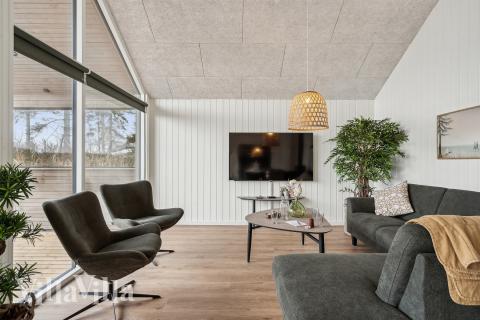 Die Couchecke im Luxusferienhaus Nr. 648 in Fünen und seine Inseln.