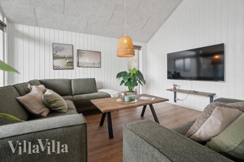 Die Couchecke im Luxusferienhaus Nr. 621 in Bornholm.