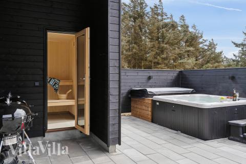 Das Luxusferienhaus Nr. 658 ist unter anderem mit einer schönen Sauna ausgestattet.