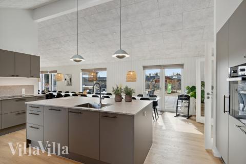 Die Küche im Luxusferienhaus Nr. 910 ist gut eingerichtet.