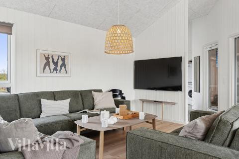 Die Couchecke im Luxusferienhaus Nr. 656 in Nordjütland.