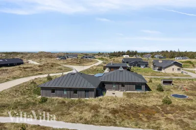 Luftaufnahme des Ferienhauses Nr. 607 in Vorupør an der Nordsee, Nordjütland