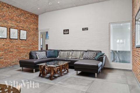 Die Couchecke im Luxusferienhaus Nr. 607 in Nordjütland.