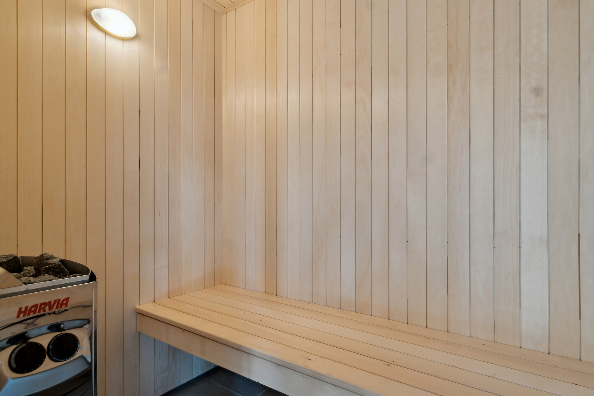 Genießen Sie die heiße Sauna im Luxusferienhaus Nr. 807 für 26 Personen