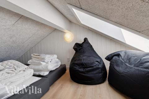 Einige der 24 Schlafgelegenheiten befinden sich im Luxusferienhaus Nr. 809 auf dem ausgebauten Dachboden