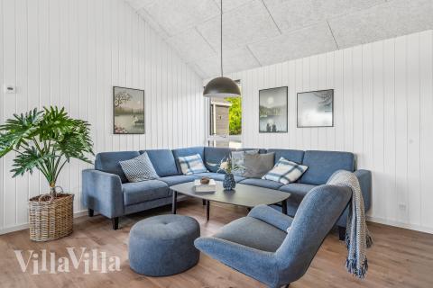 Die Couchecke im Luxusferienhaus Nr. 657 in Südjütland.