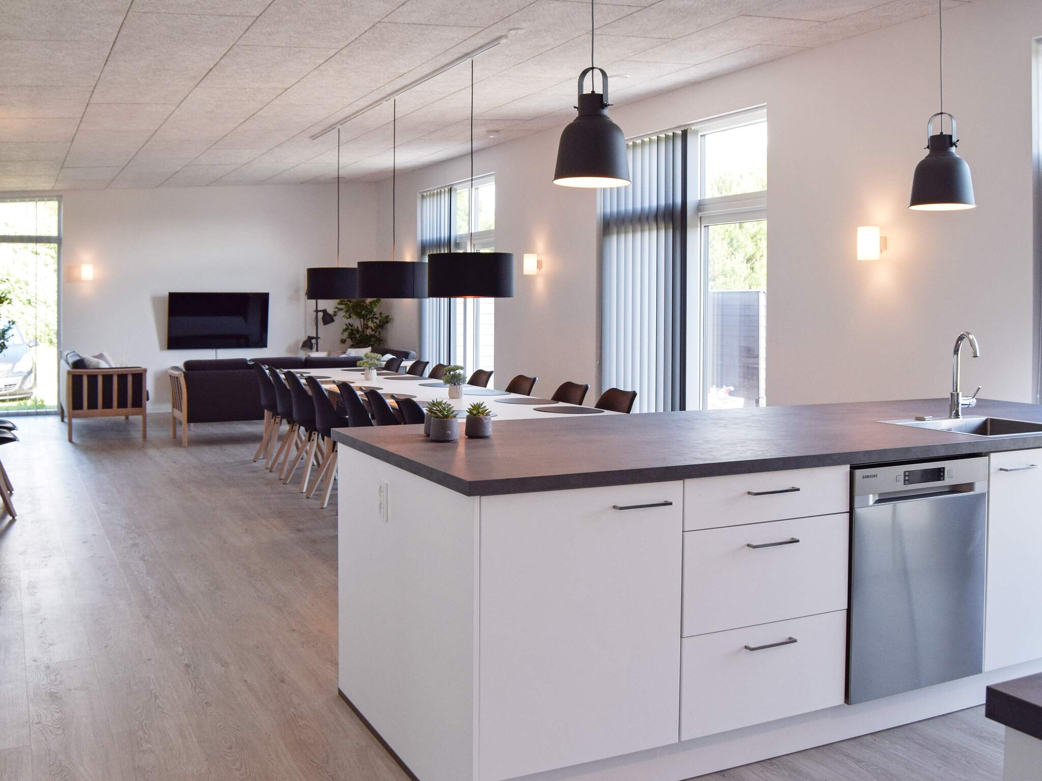 Die Küche im Luxusferienhaus Nr. 908 ist gut eingerichtet.