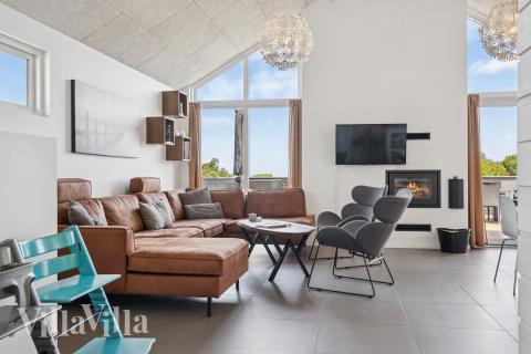 Die Couchecke im Luxusferienhaus Nr. 690 in Ostjütland.