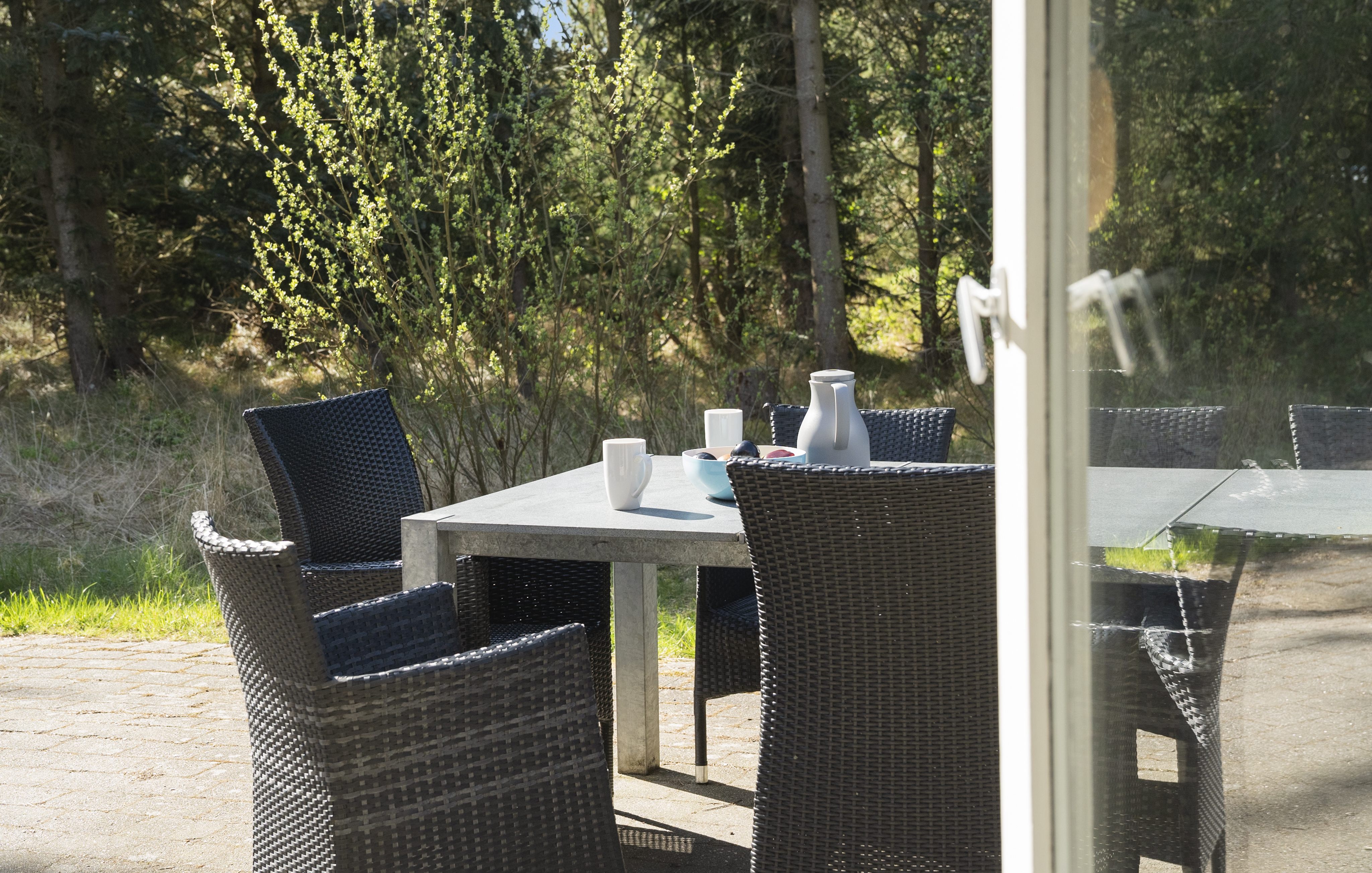 Das Luxusferienhaus Nr. 552 hat eine tolle Terrasse, die mit hochwertigen Gartenmöbeln für 12 Personen ausgestattet ist.