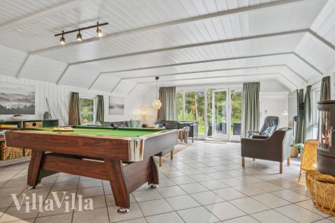 Das Luxusferienhaus 552 für 12 Personen hat einen großen Aktivitätsraum mit u. a. Billard und Darts