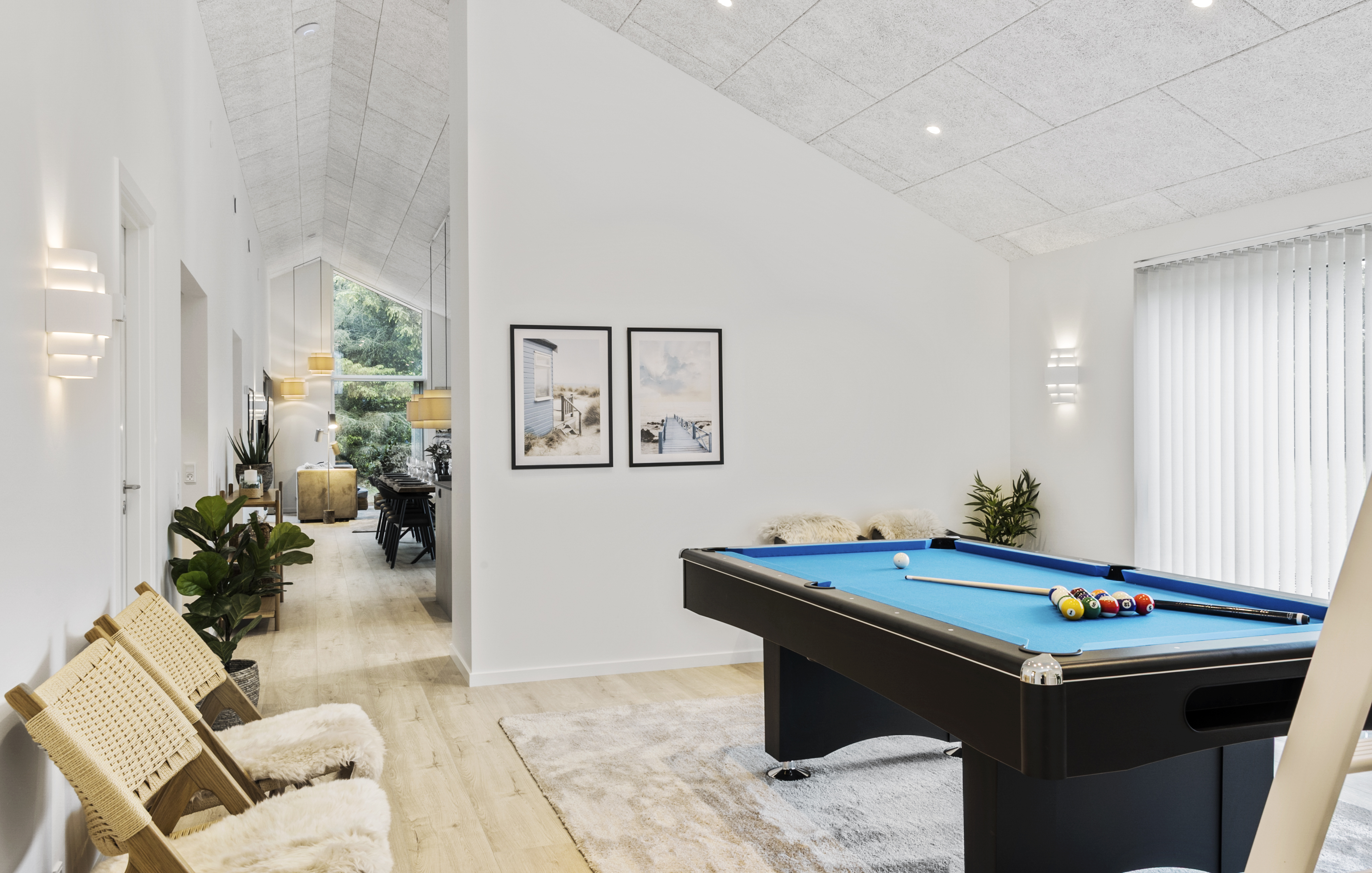 Aktivitätsraum im Luxusferienhaus Nr. 683 mit 4 Schlafzimmern und Platz für 10 Gäste.
