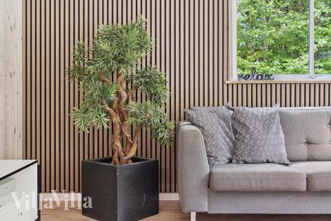 Die Couchecke im Luxusferienhaus Nr. 320 in Ostjütland.