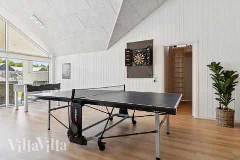 Das Luxusferienhaus 807 für 26 Personen hat einen großen Aktivitätsraum mit u. a. Billard und Darts