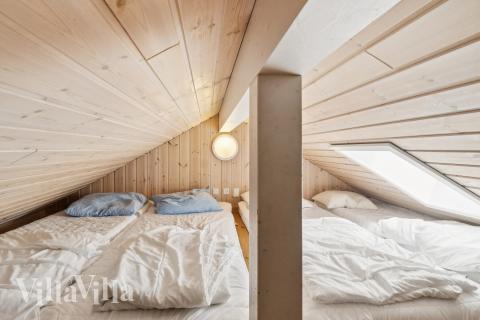 Einige der 14 Schlafgelegenheiten befinden sich im Luxusferienhaus Nr. 268 auf dem ausgebauten Dachboden