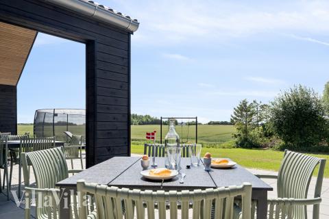 Das Luxusferienhaus Nr. 667 hat eine tolle Terrasse, die mit hochwertigen Gartenmöbeln für 18 Personen ausgestattet ist.