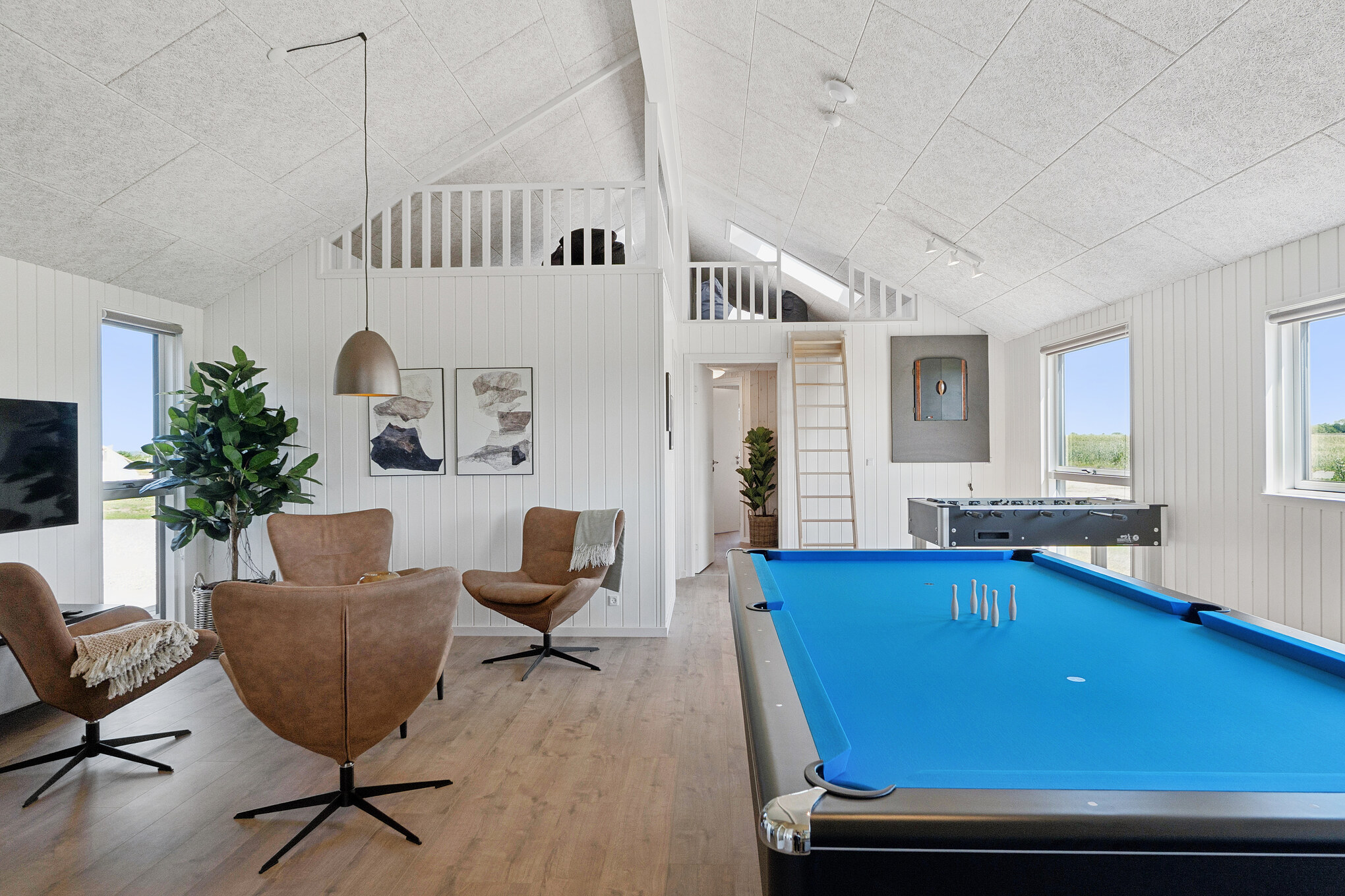 Das Luxusferienhaus 667 für 18 Personen hat einen großen Aktivitätsraum mit u. a. Billard und Darts