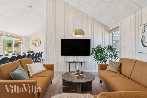 Die Couchecke im Luxusferienhaus Nr. 671 in Fünen und seine Inseln.