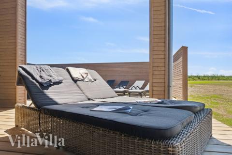 Große Terrasse am Luxusferienhaus Nr. 671 in Fünen und seine Inseln.