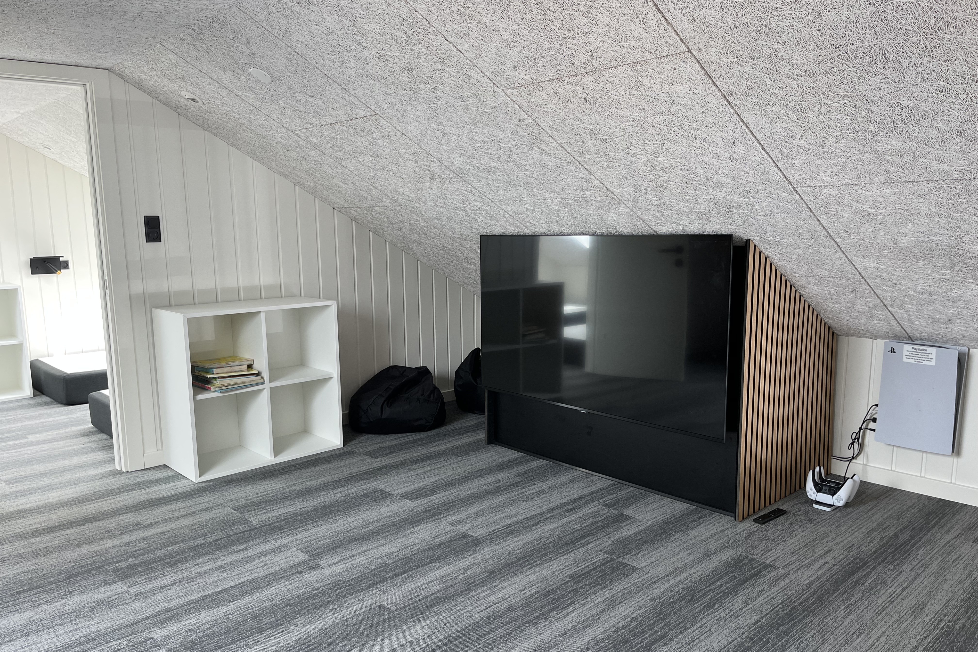Ausgebauter Dachboden im Luxusferienhaus 686, auf dem besonders größere Kids gerne übernachten.