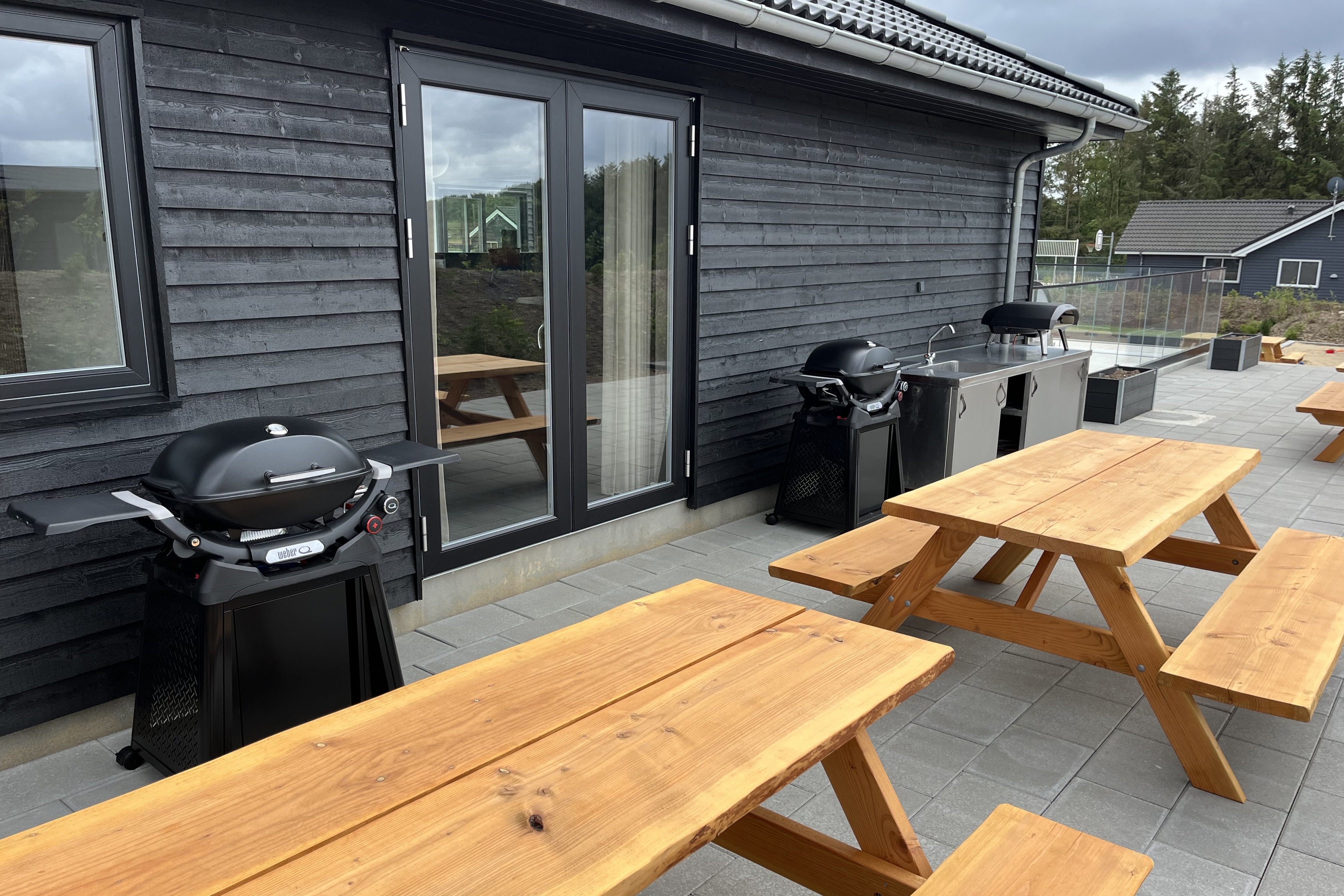 Das Luxusferienhaus Nr. 686 hat eine tolle Terrasse, die mit hochwertigen Gartenmöbeln für 36 Personen ausgestattet ist.