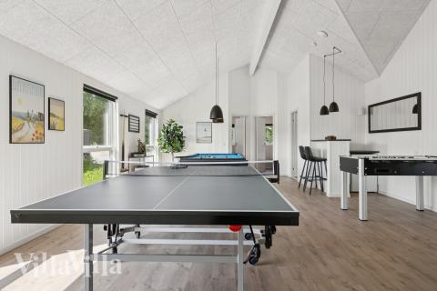 Das Luxusferienhaus 657 für 20 Personen hat einen großen Aktivitätsraum mit u. a. Billard und Darts