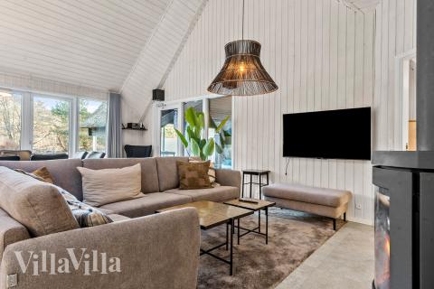 In der Sofalandschaft des Ferienhauses Nr. 182 kann man es richtig gemütlich machen.