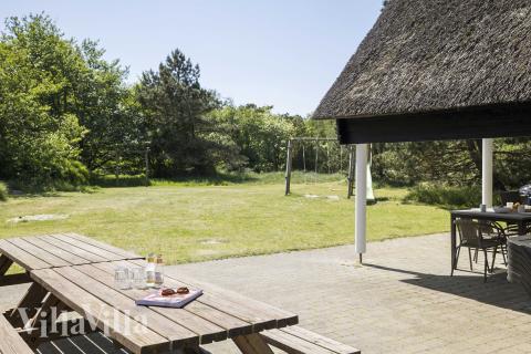 Große Terrasse am Luxusferienhaus Nr. 182 in Südjütland.