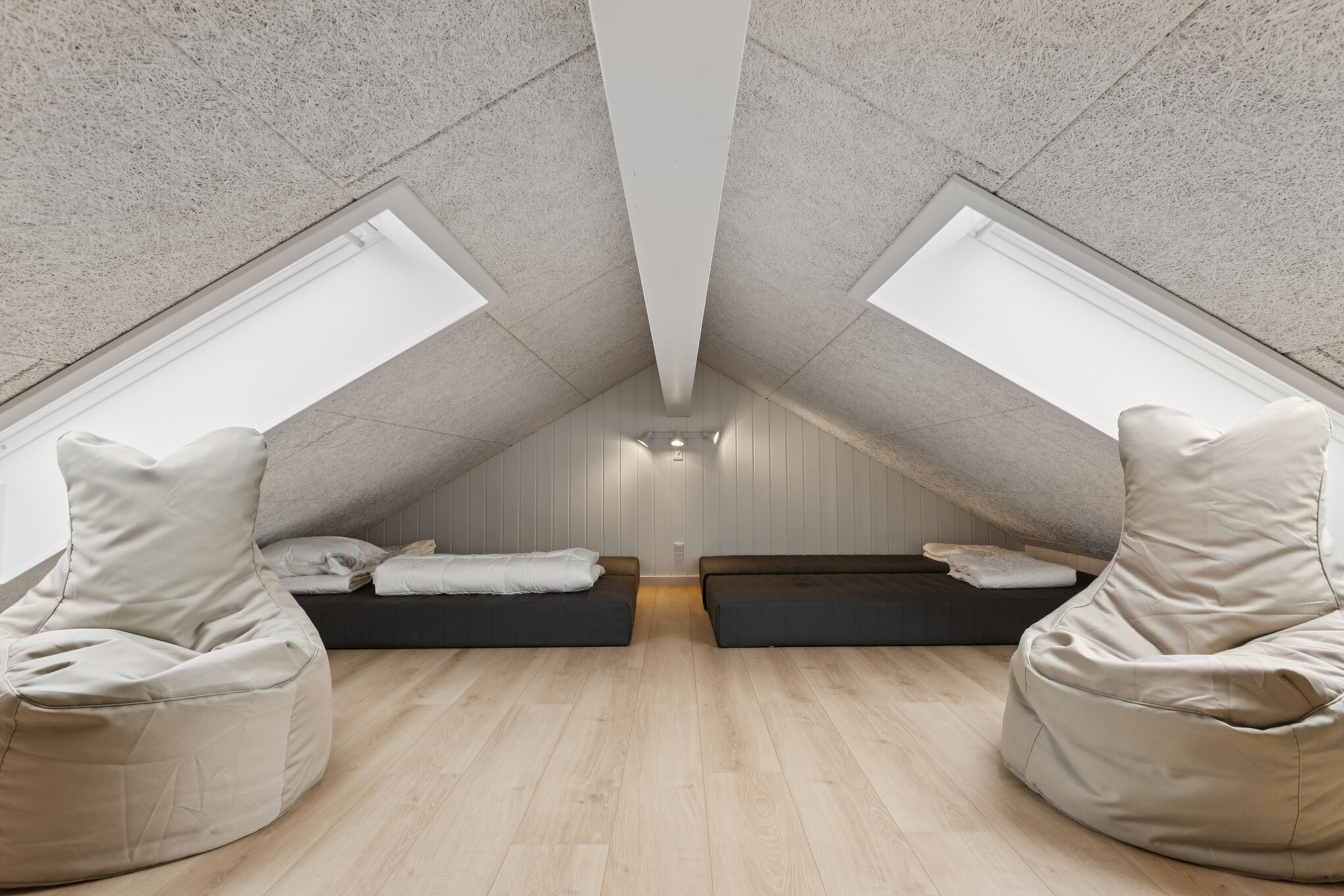 Einige der 16 Schlafgelegenheiten befinden sich im Luxusferienhaus Nr. 668 auf dem ausgebauten Dachboden