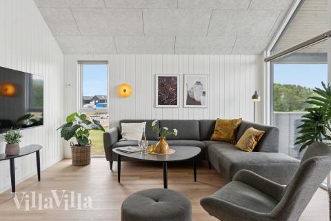 Die Couchecke im Luxusferienhaus Nr. 668 in Fünen und seine Inseln.