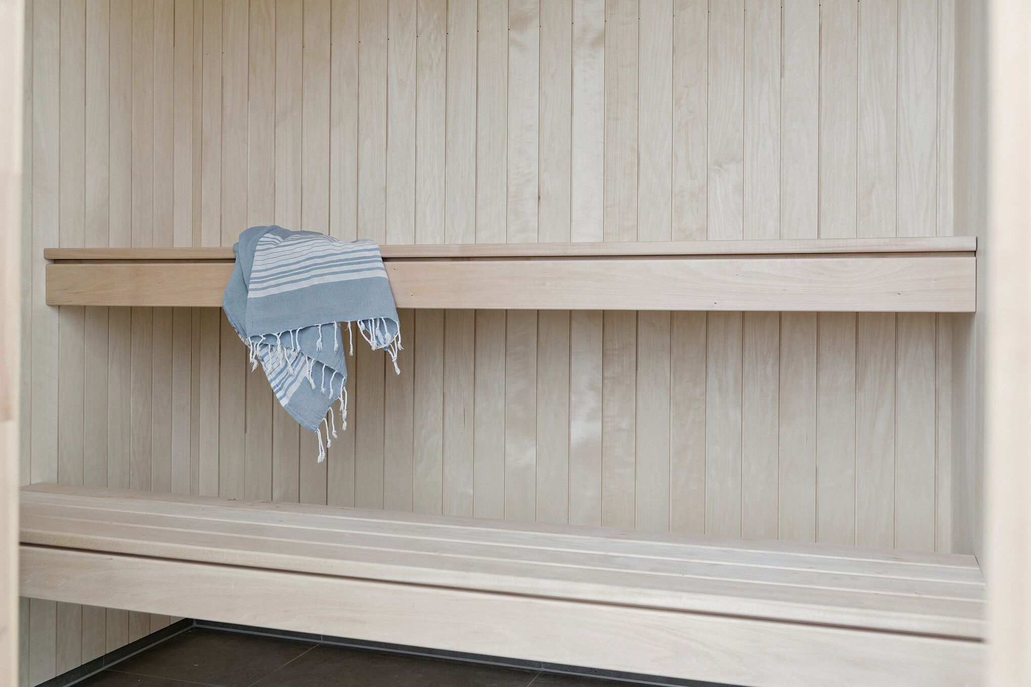 Genießen Sie die heiße Sauna im Luxusferienhaus Nr. 668 für 16 Personen