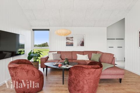 Die Couchecke im Luxusferienhaus Nr. 695 in Fünen und seine Inseln.