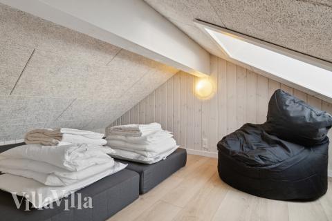 Einige der 26 Schlafgelegenheiten befinden sich im Luxusferienhaus Nr. 815 auf dem ausgebauten Dachboden