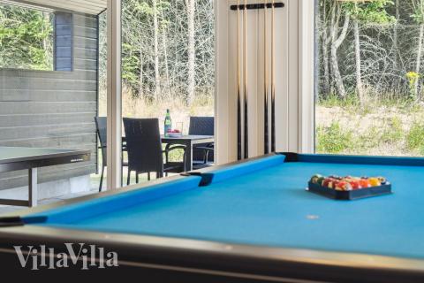 Das Luxusferienhaus 817 für 24 Personen hat einen großen Aktivitätsraum mit u. a. Billard und Darts