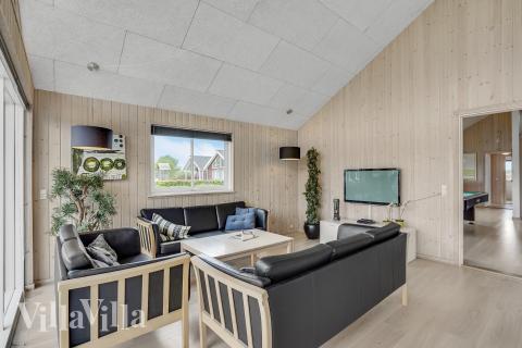 Die Couchecke im Luxusferienhaus Nr. 281 in Südjütland.