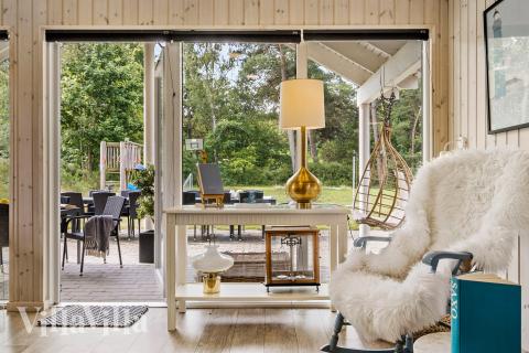 Die Couchecke im Luxusferienhaus Nr. 367 in Nordseeland.