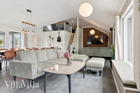 In der Sofalandschaft des Ferienhauses Nr. 686 kann man es richtig gemütlich machen.