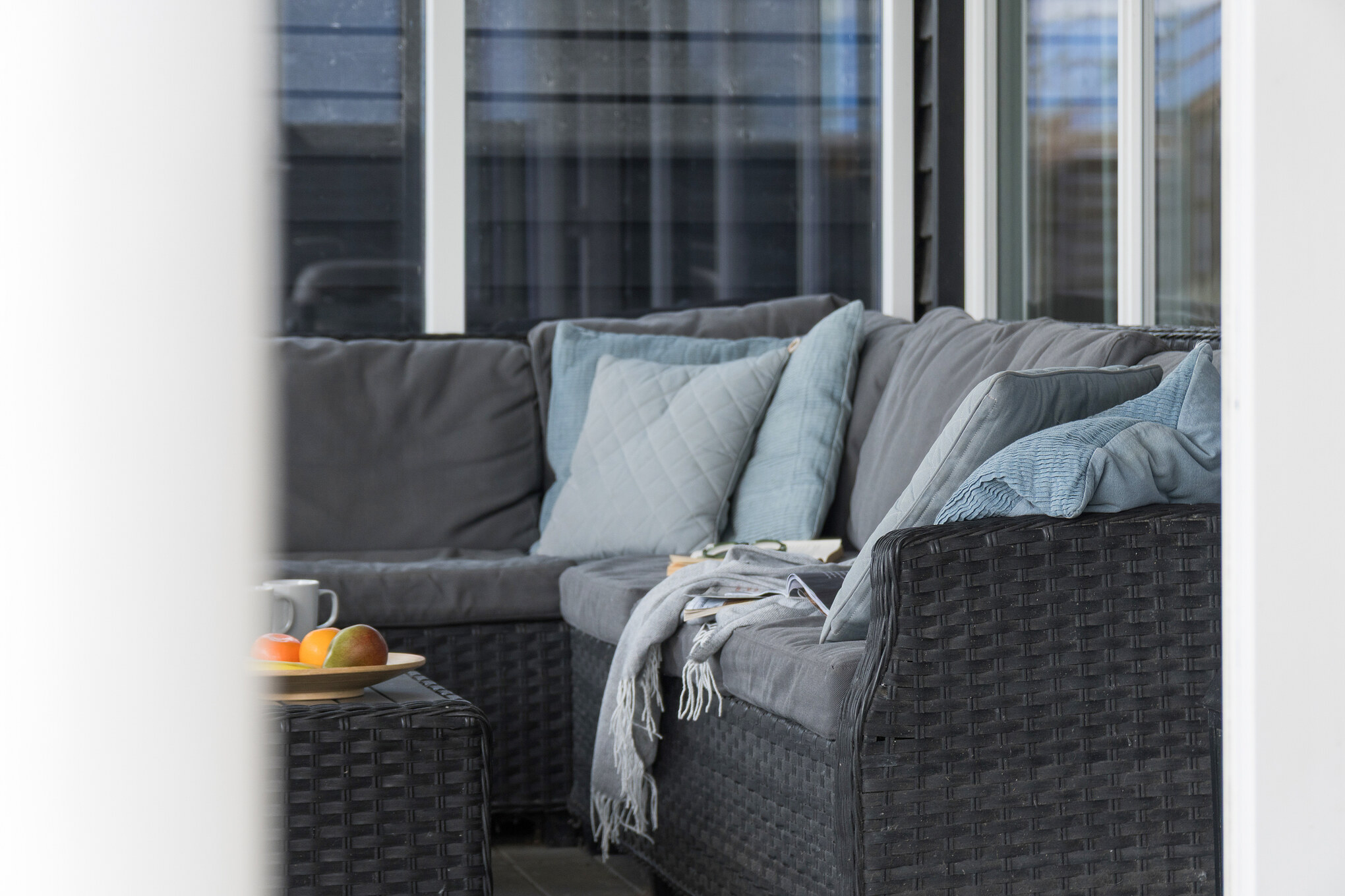 Genießen Sie einen Grillabend auf der Terrasse des Luxusferienhauses Nr. 292 in Westjütland